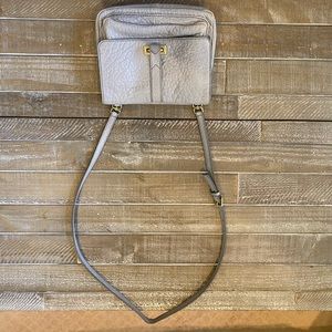 Grey Fossil Crossbody Bag